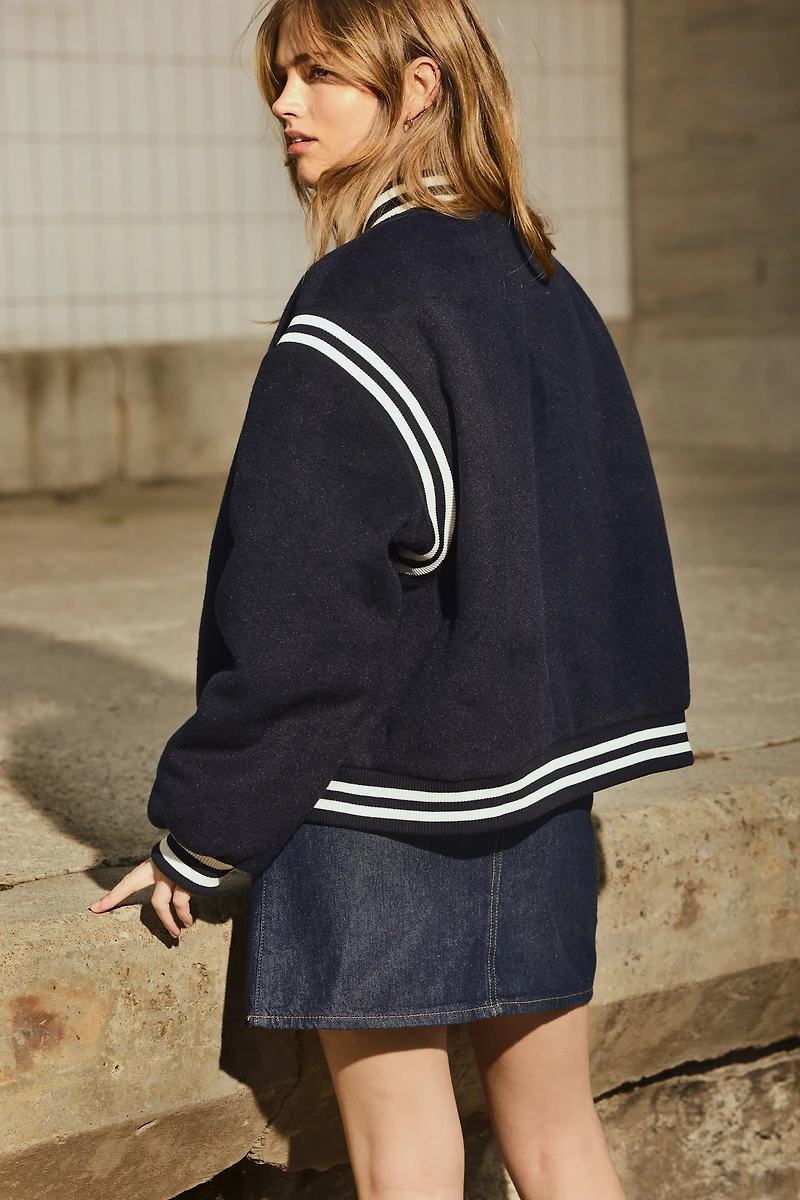 Fleece Baseball Jacket