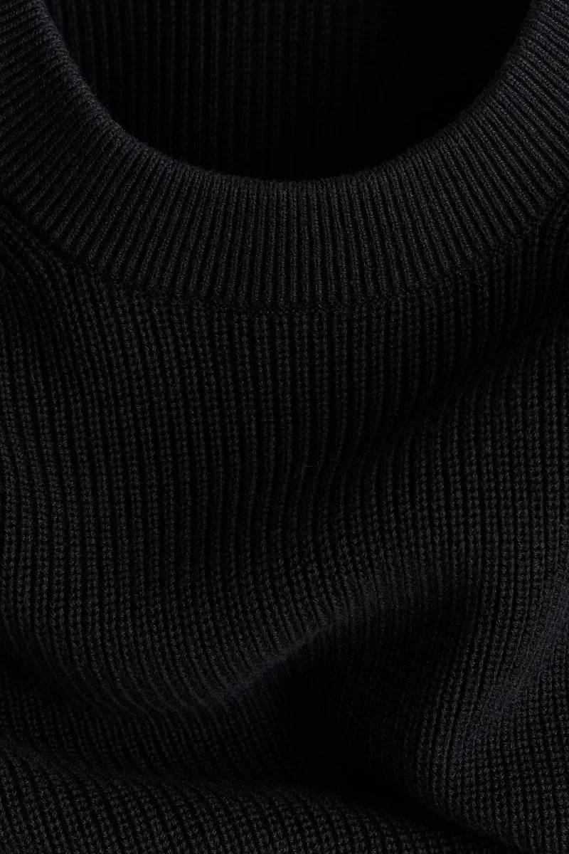 Regular-Fit Rib-Knit Cotton Sweater