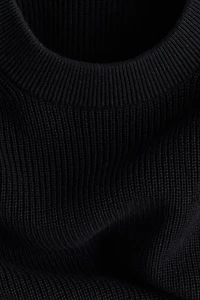 Regular-Fit Rib-Knit Cotton Sweater