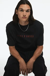 Loose Fit Vintage-Look Printed T-Shirt