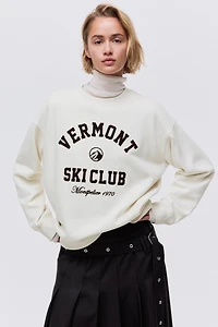 Sweatshirt with Text Motif