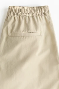 Barrel-Leg Twill Pants