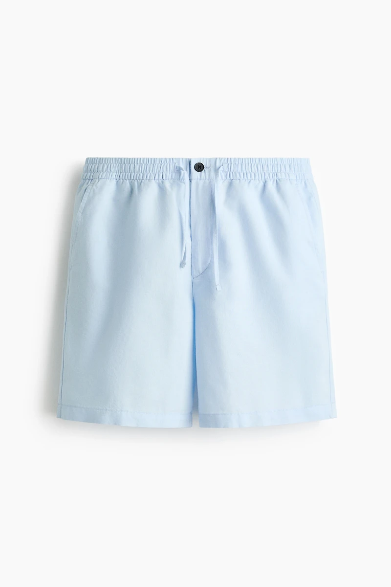 Short classique en lin mélangé