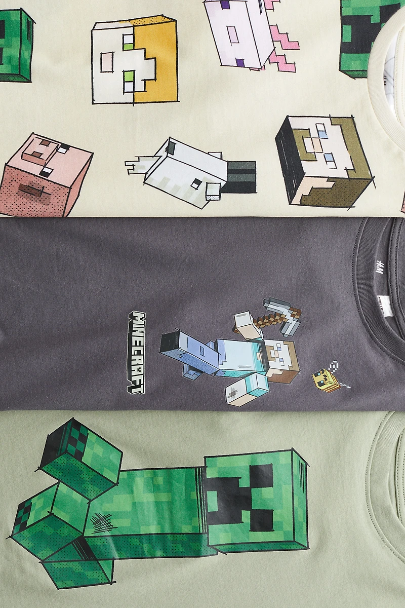 3-pack Printed T-shirts
