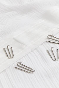 Single-Pack Long and Wide Muslin Curtain Panel