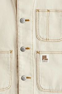 Veste-chemise en sergé de coton