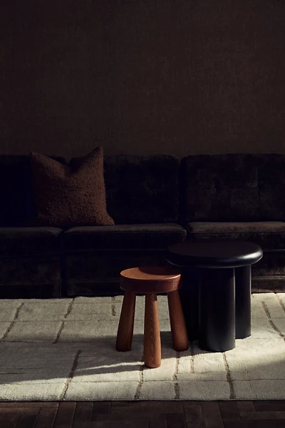 Grand tapis en laine mélangée