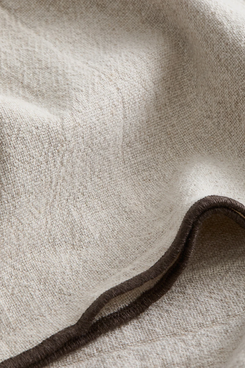 Housse de coussin en lin mélangé