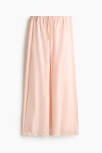 Lace-Trimmed Drawstring Pants