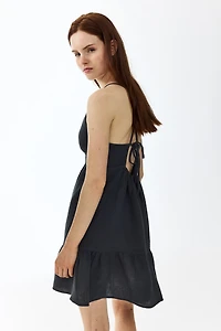Open-Back Muslin Dress