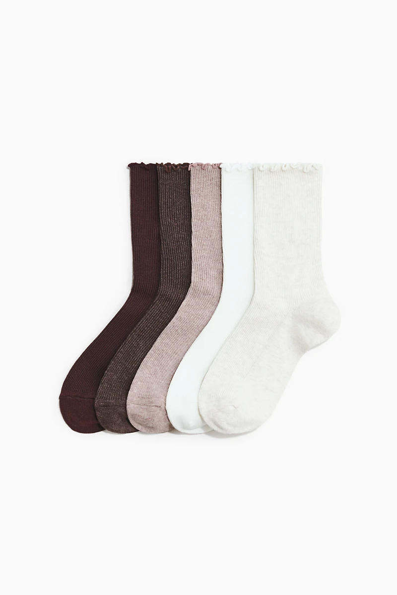 5-pack Rib-knit Socks