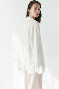 Chemise ample en lin mélangé