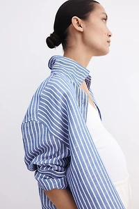 MAMA Before & After Linen-Blend Shirt