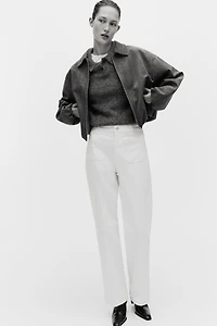 Jean large taille haute