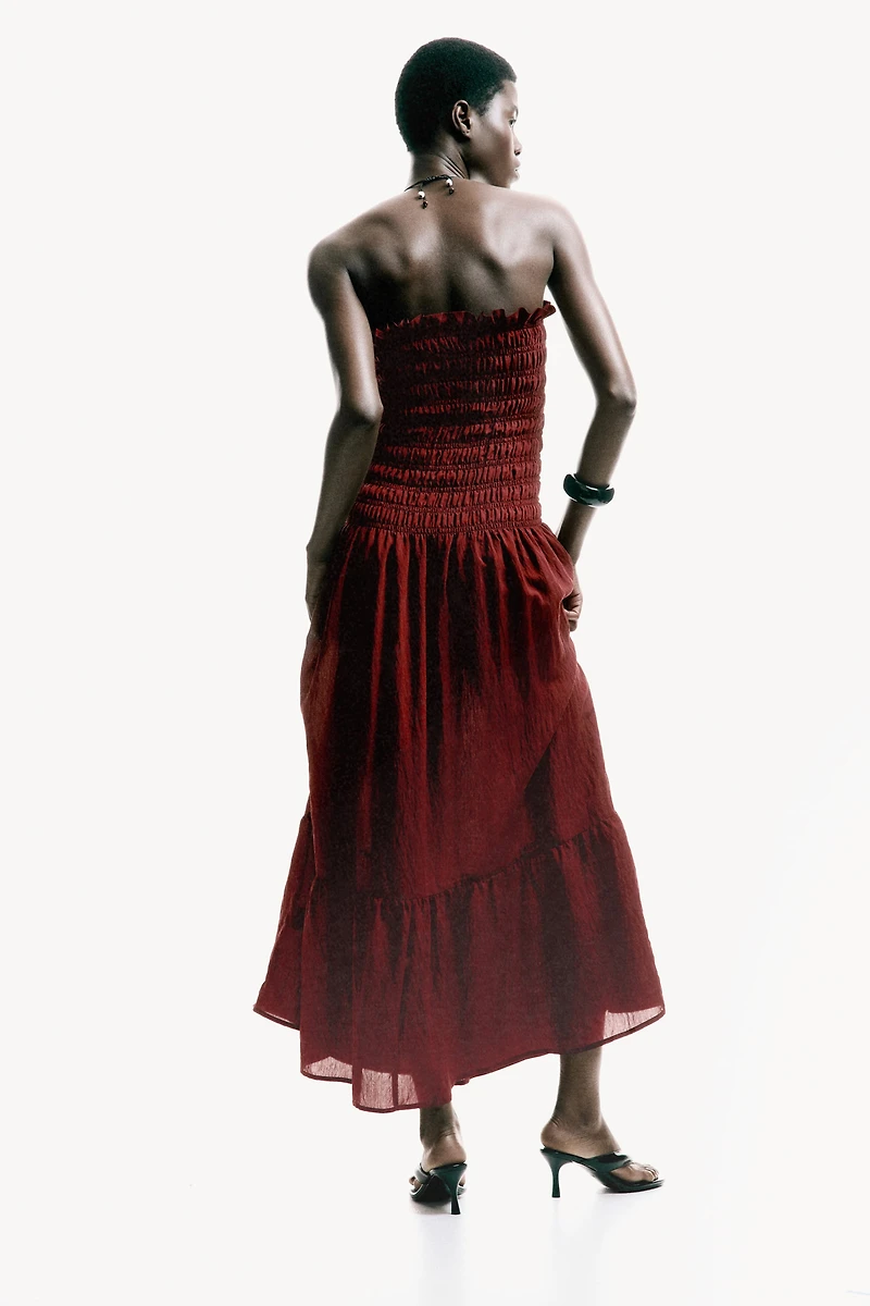 Smocked Bandeau Dress