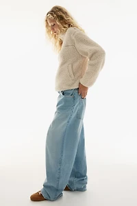 Half-Zip Teddy Fleece Sweatshirt