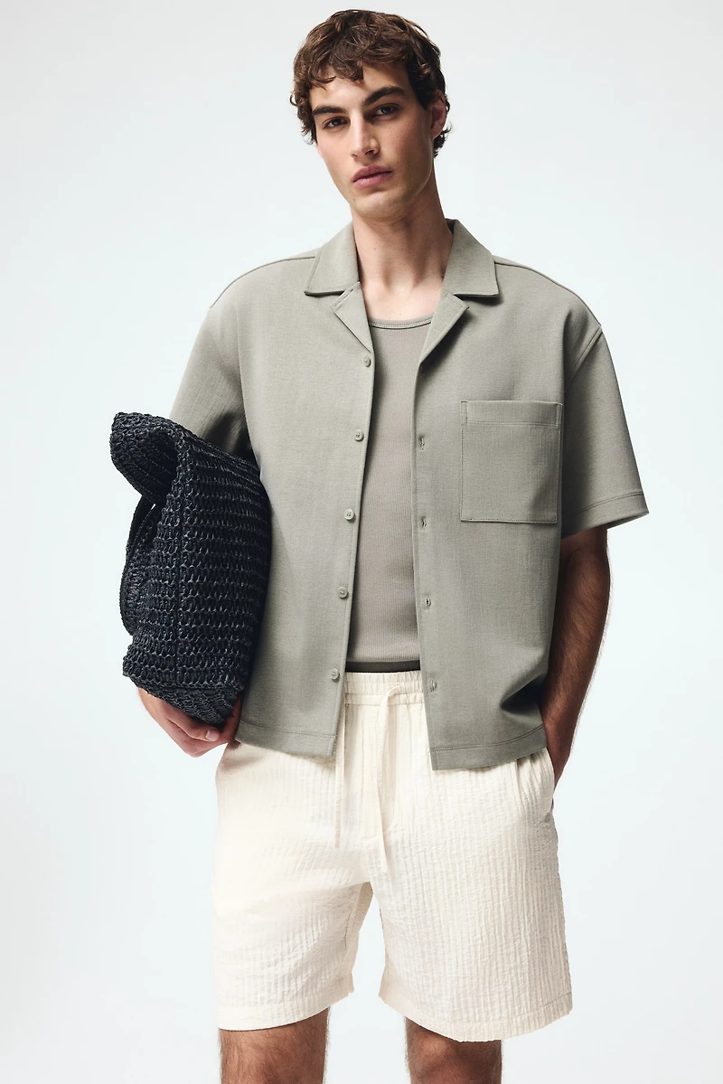 Relaxed-Fit Textured Shorts