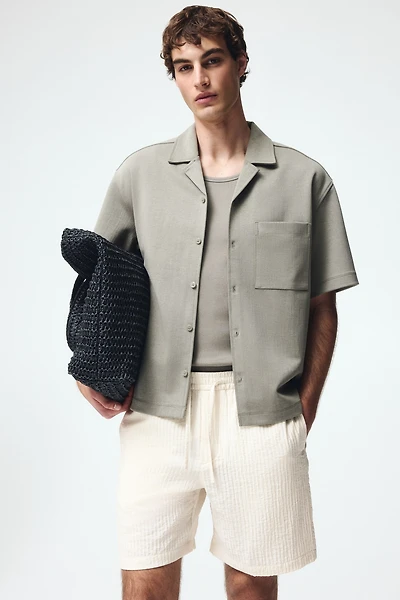 Relaxed-Fit Textured Shorts