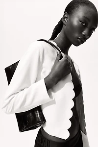 Scalloped-Edge Jacket