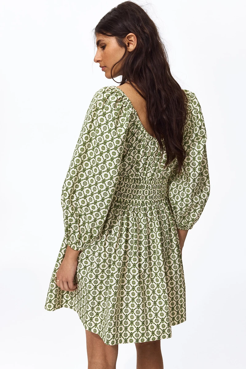 Robe en coton avec jupe évasée