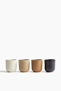 Lot de 4 tasses en grès cérame