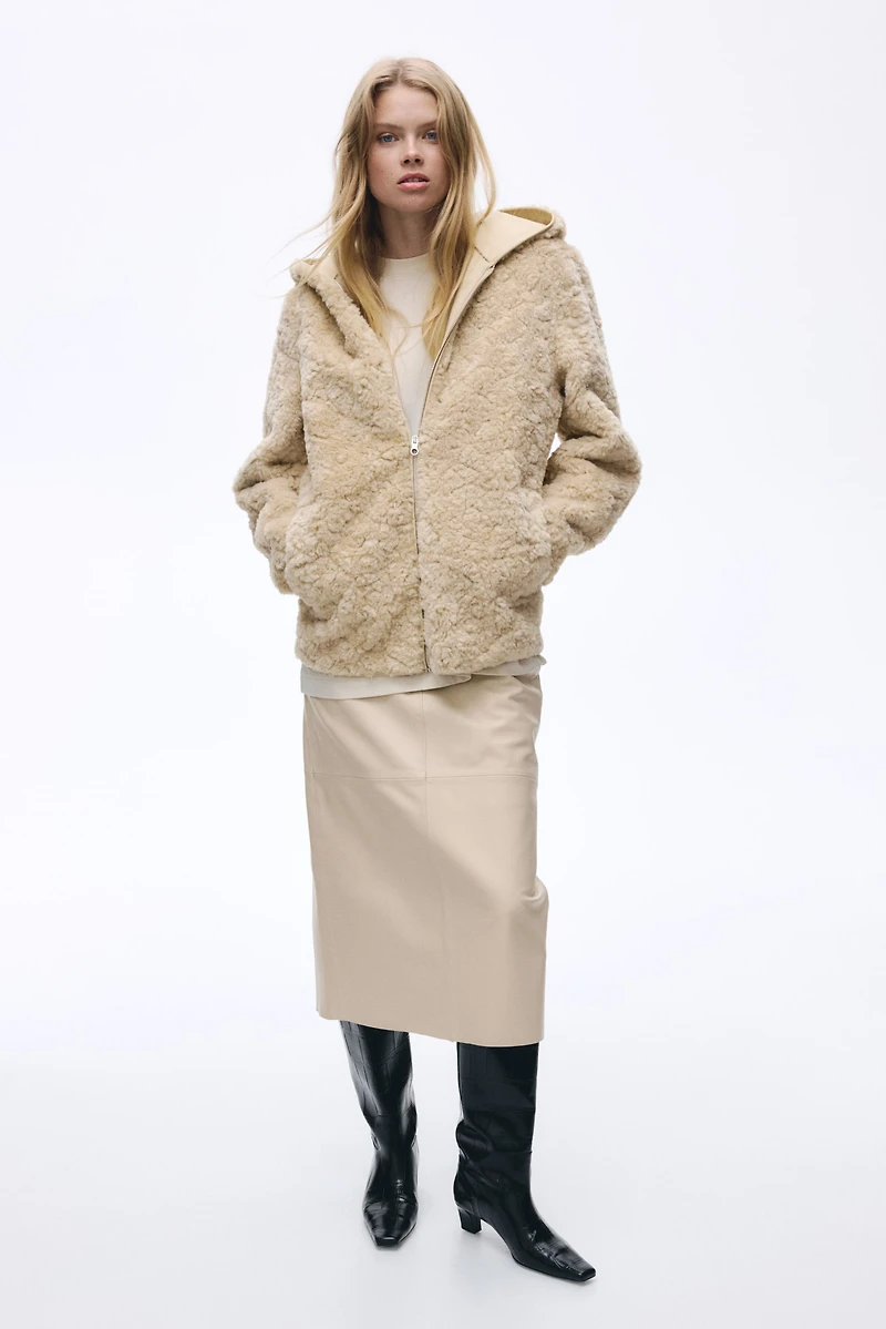 Hooded Teddy Fleece Jacket