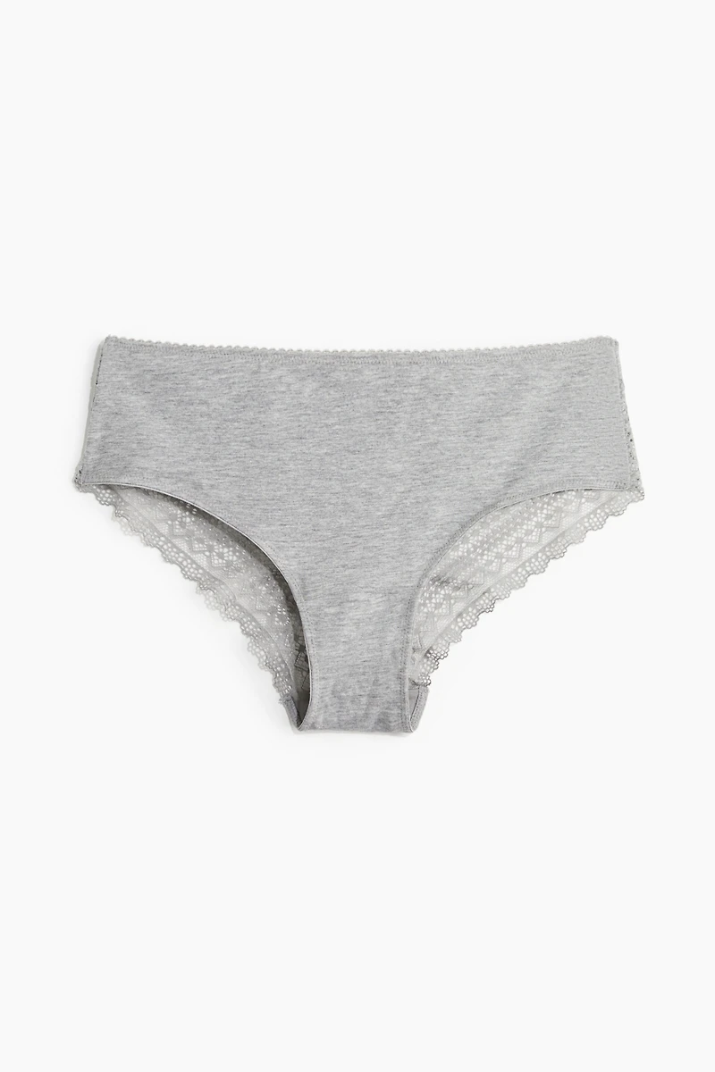 Lot de 3 culottes en coton et dentelle