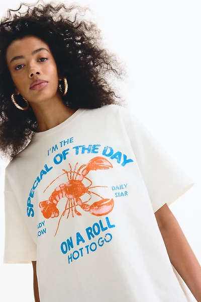 T-shirt grande taille avec motif imprimé