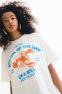 T-shirt grande taille avec motif imprimé