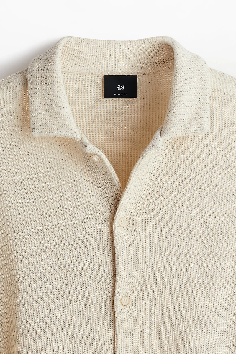Regular Fit Textured-knit Shirt