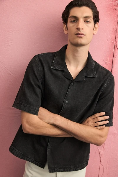 Regular-Fit Denim Resort Shirt