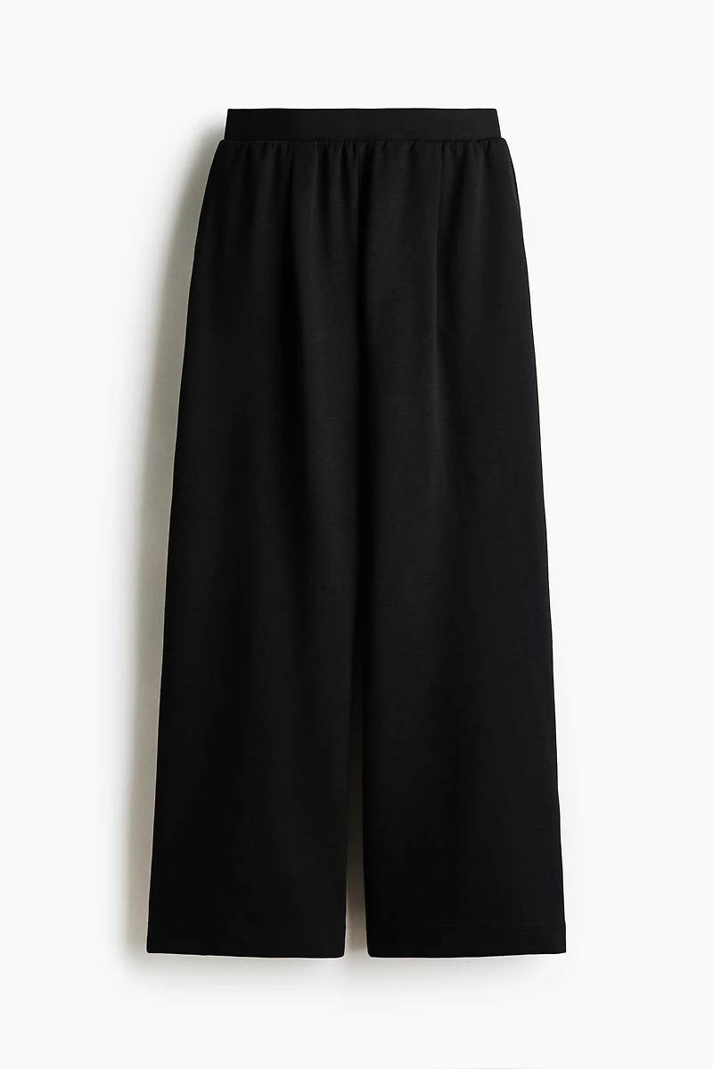 Wide-Leg Interlock Joggers