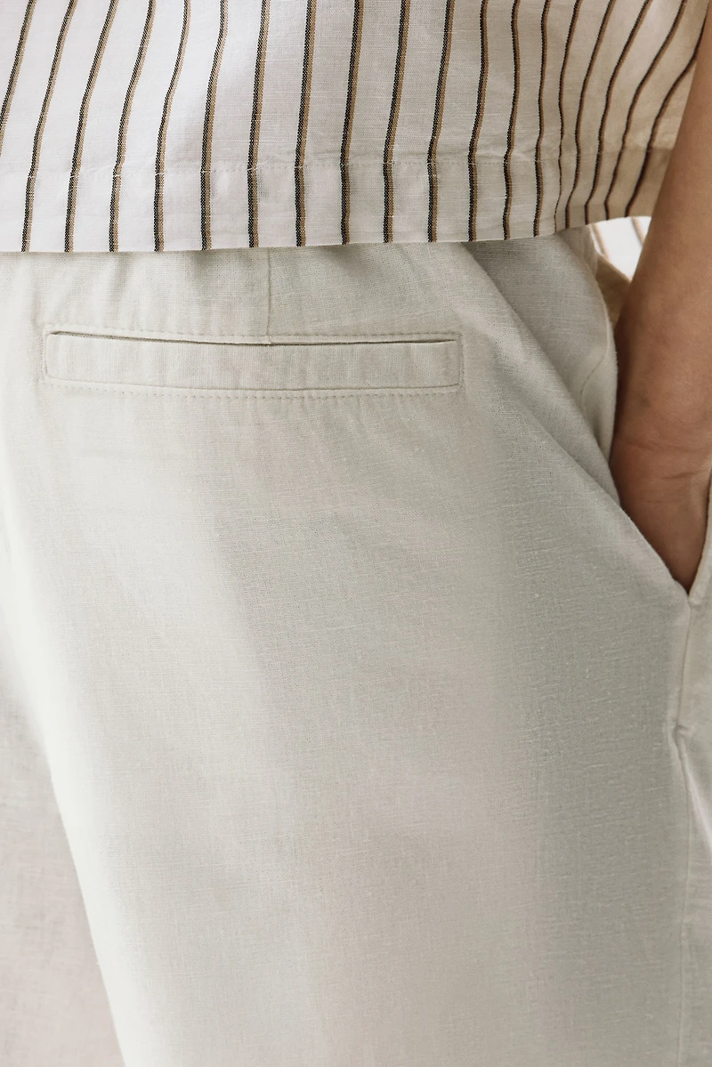 Relaxed-Fit Linen-Blend Shorts