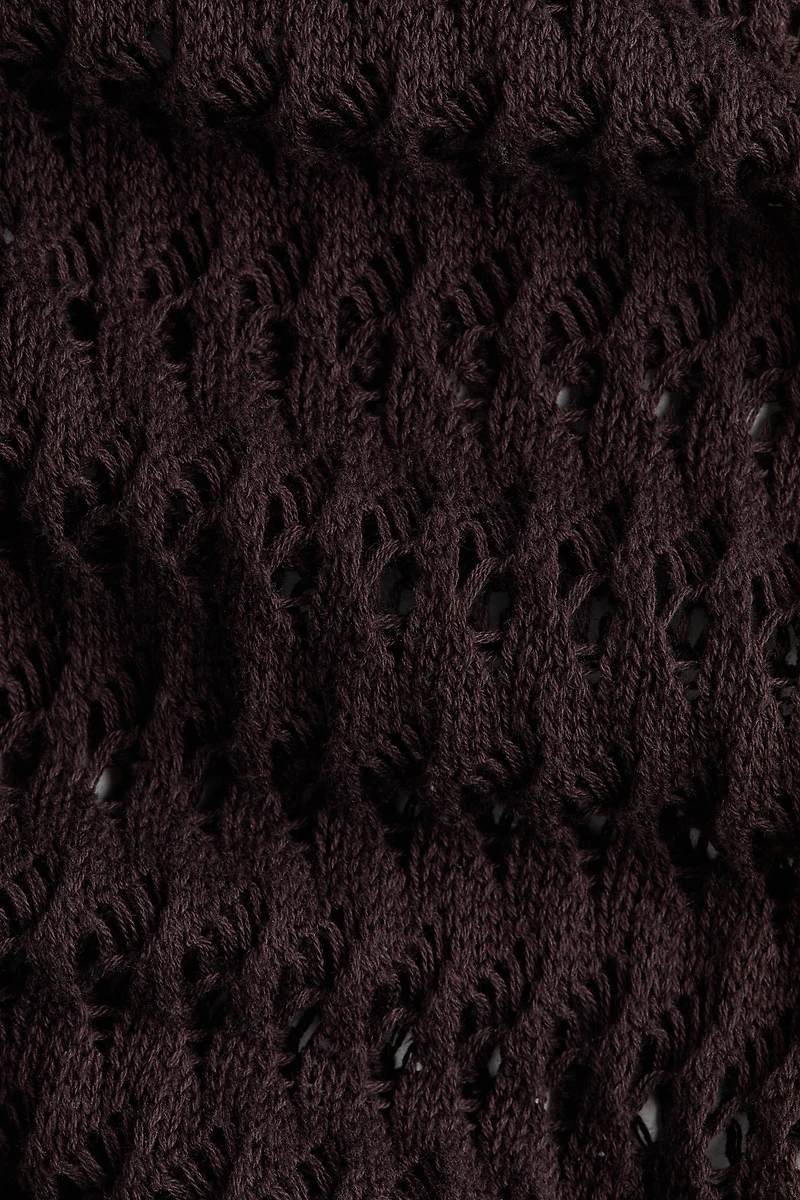 Crochet-Look Cotton Pants