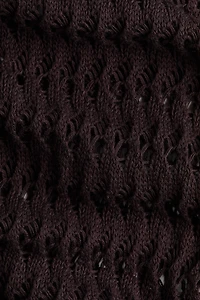 Crochet-Look Cotton Pants