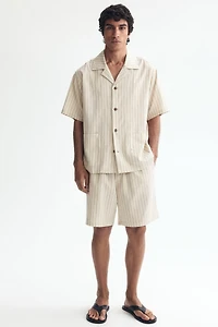 Linen-Blend Resort Shirt and Shorts Set