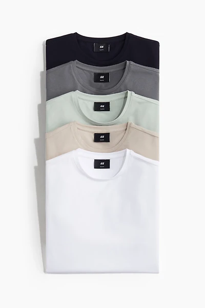 5-pack Slim Fit T-shirts