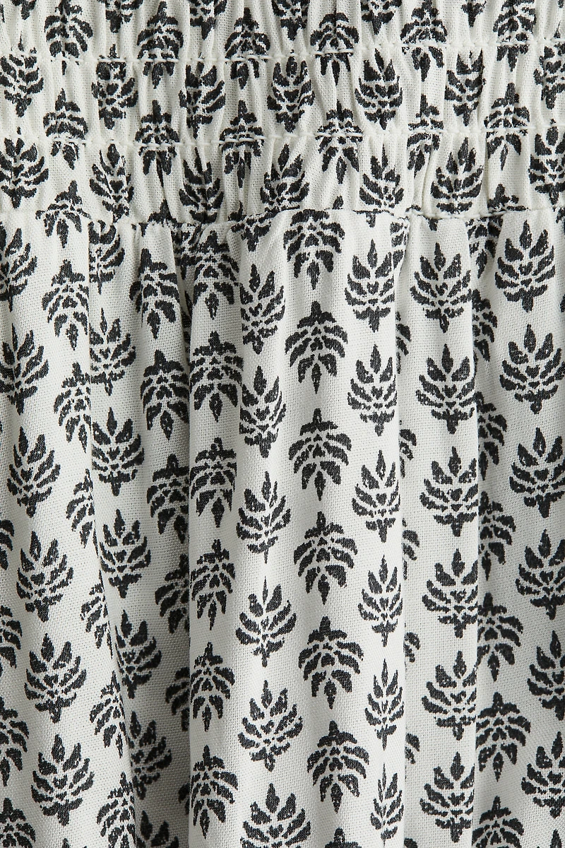 Smocked Tiered Skirt