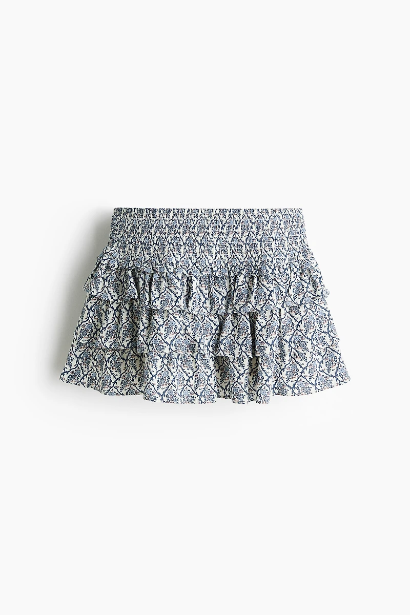 Tiered Viscose Mini Skirt