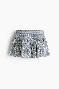 Tiered Viscose Mini Skirt