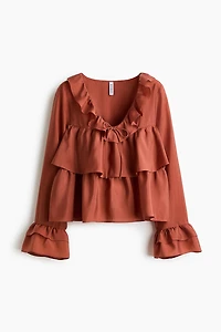 Ruffle-Trimmed Blouse