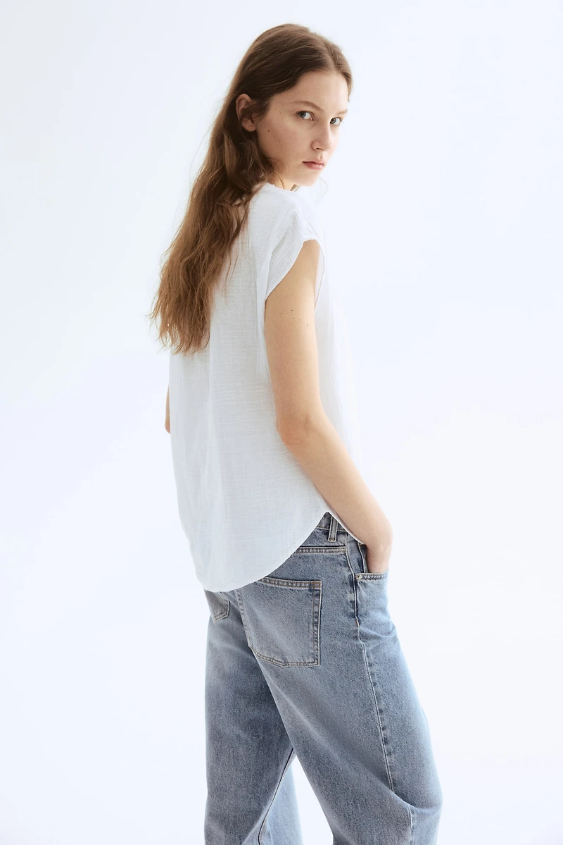 Blouse en mousseline de coton