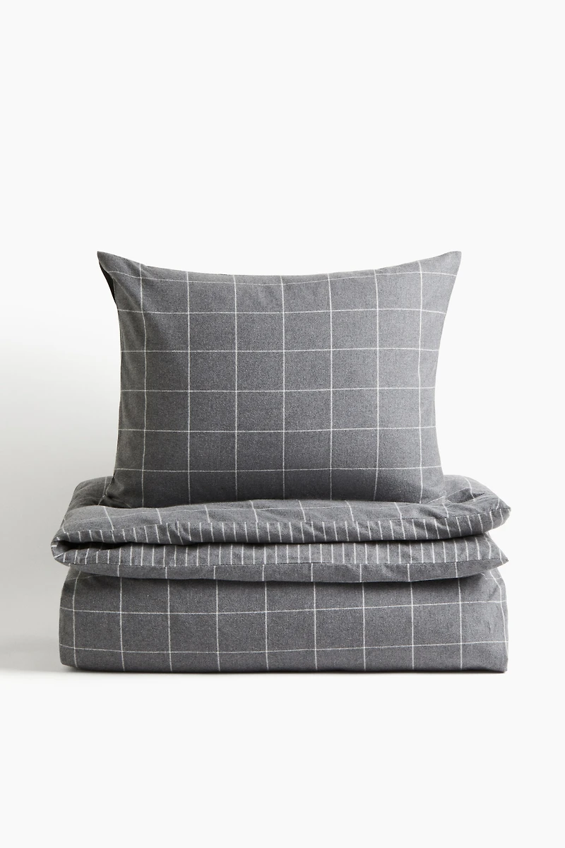 Flannel Twin Duvet Cover Set
