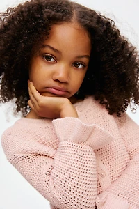 Crochet-Look Cardigan