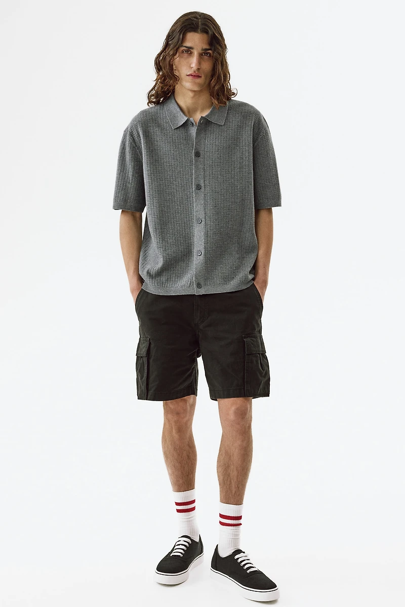 Regular-Fit Textured-Knit Shirt