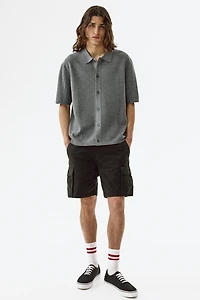 Regular-Fit Textured-Knit Shirt