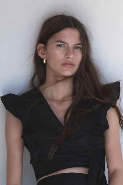 Cropped Wrap Top