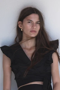 Cropped Wrap Top