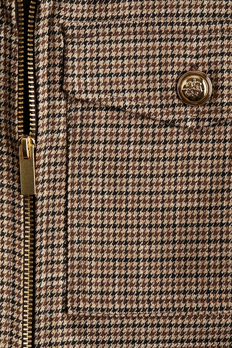 Robe droite à fermeture éclair devant