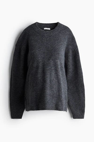 MAMA Slit-Hem Sweater